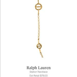 Ralph Lauren station necklace in gold